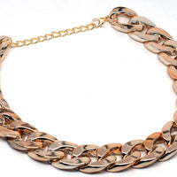 HKM-854931 Elegant Dog Necklace Collar in Gold Tone for Small and Medium Pets - Adjustable Size 21cm to 50cm