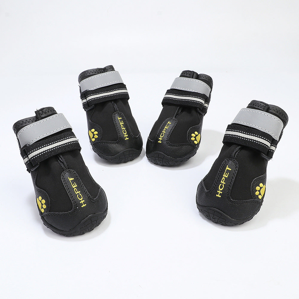 HKM-854931 Waterproof Shoes for Dogs - Cloth Material, Available in Black and Red, Various Sizes 2# to 8#