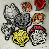 HKM-854995 Wolf Patch Decorative Accessory for Shoes and Hats, Polyester Non-woven Fabric