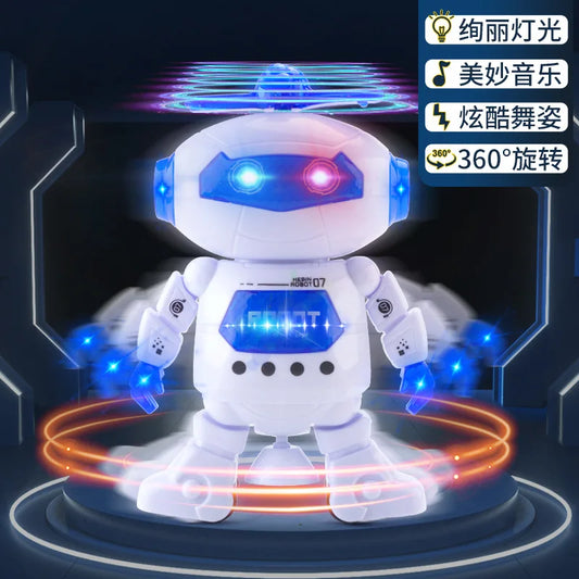 HKM-855059 Educational Electric Dancing Robot Toy for Kids - Interactive Light and Music Feature