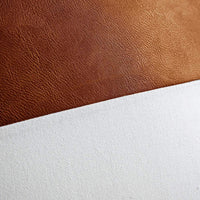 HKM-855123 PU Cotton Canvas Double-Stitched Leather Sofa Cushion Cover - Solid Color Options, 45x45 cm