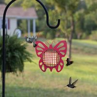 HKM-855315 Hanging Iron Bird Feeder for Balconies - Modern Simple Design