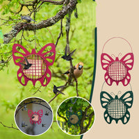 HKM-855315 Hanging Iron Bird Feeder for Balconies - Modern Simple Design