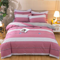 HKM-855379 Cotton Plant Pattern Winter Linen Quilt Cover Bedding Set - Multiple Sizes Available