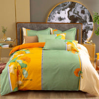 HKM-855379 Cotton Plant Pattern Winter Linen Quilt Cover Bedding Set - Multiple Sizes Available