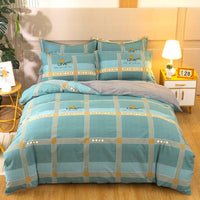 HKM-855379 Cotton Plant Pattern Winter Linen Quilt Cover Bedding Set - Multiple Sizes Available