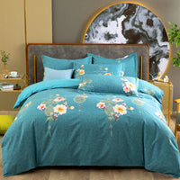 HKM-855379 Cotton Plant Pattern Winter Linen Quilt Cover Bedding Set - Multiple Sizes Available