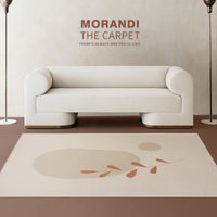 HKM-855443 Morandi Style Abstract Geometric Carpet for Living Room and Bedroom, Polyester Fiber, Rectangle Floor Mat