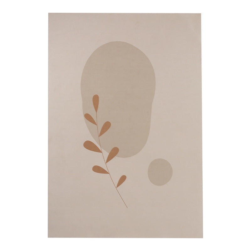 HKM-855443 Morandi Style Abstract Geometric Carpet for Living Room and Bedroom, Polyester Fiber, Rectangle Floor Mat