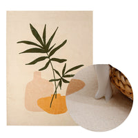 HKM-855443 Morandi Style Abstract Geometric Carpet for Living Room and Bedroom, Polyester Fiber, Rectangle Floor Mat