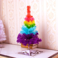 HKM-855507 60cm Rainbow Colorful Christmas Tree with 70 Heads, PVC Material