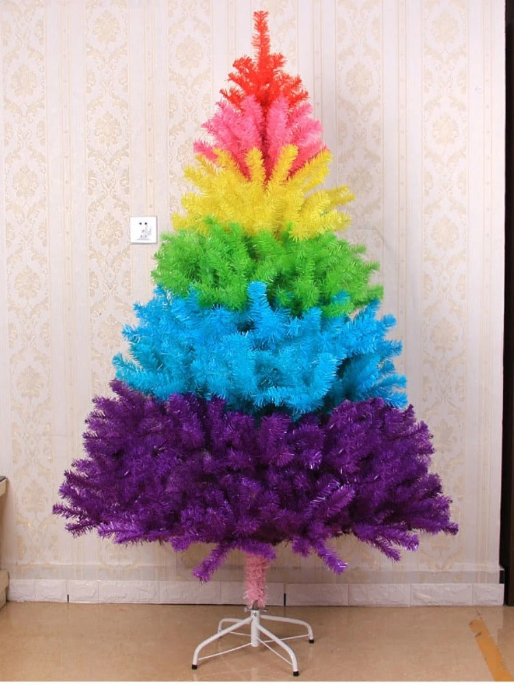 HKM-855507 60cm Rainbow Colorful Christmas Tree with 70 Heads, PVC Material