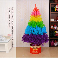 HKM-855507 60cm Rainbow Colorful Christmas Tree with 70 Heads, PVC Material