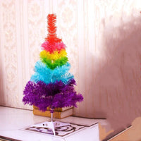 HKM-855507 60cm Rainbow Colorful Christmas Tree with 70 Heads, PVC Material