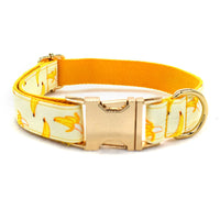 HKM-855571 Yellow Banana Polyester Dog Traction Rope for All Sizes: S, M, L, XL
