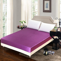 HKM-855699 Artificial Silk Quilted Bed Sheet - Soft Polyester Fiber, Solid Color, Modern Style