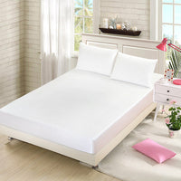HKM-855699 Artificial Silk Quilted Bed Sheet - Soft Polyester Fiber, Solid Color, Modern Style