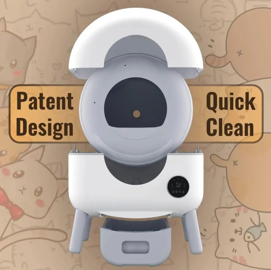 KTX-855827 Extra Large Intelligent Self-Cleaning Litter Box with App Control for Multiple Cats