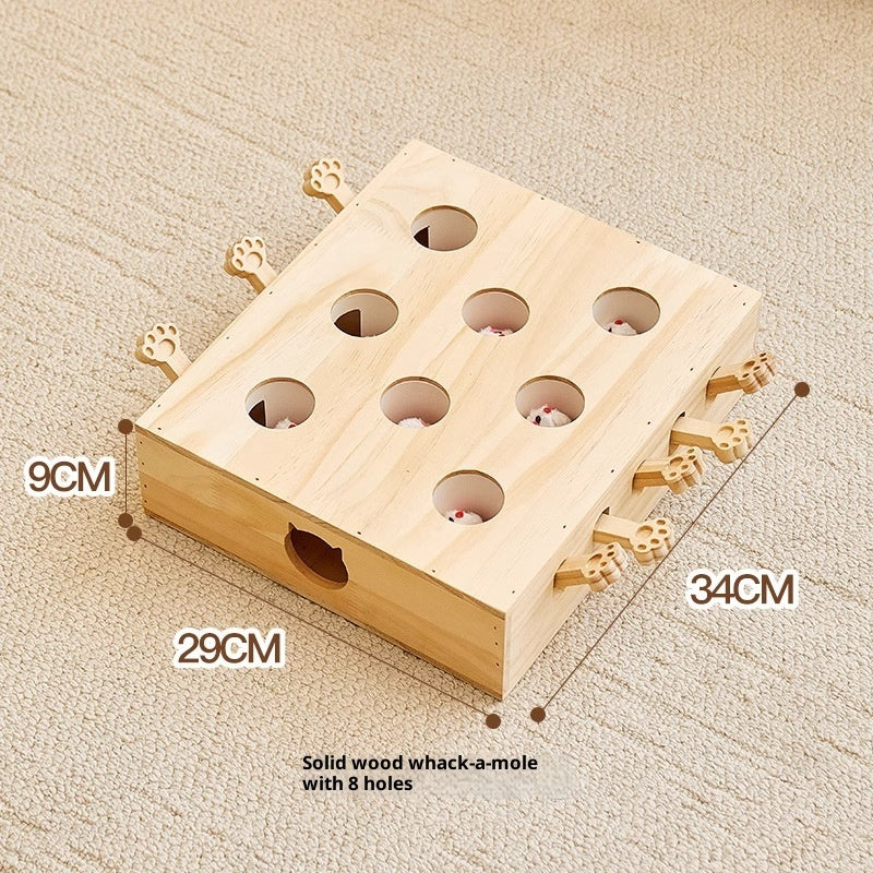 HKM-855827 Supplies Catnip Solid Wood Whac-a-mole Cat Toy