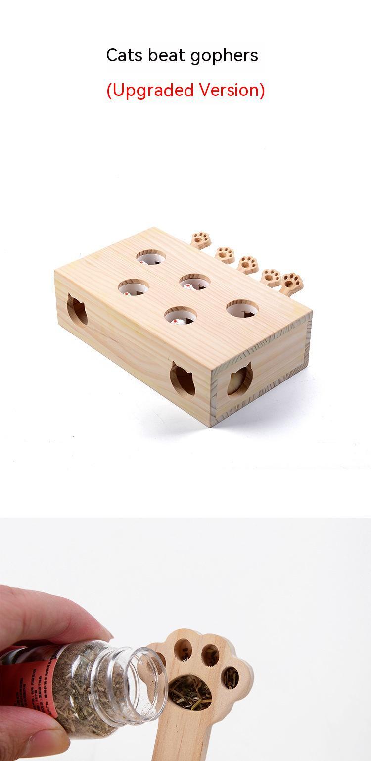 HKM-855827 Supplies Catnip Solid Wood Whac-a-mole Cat Toy