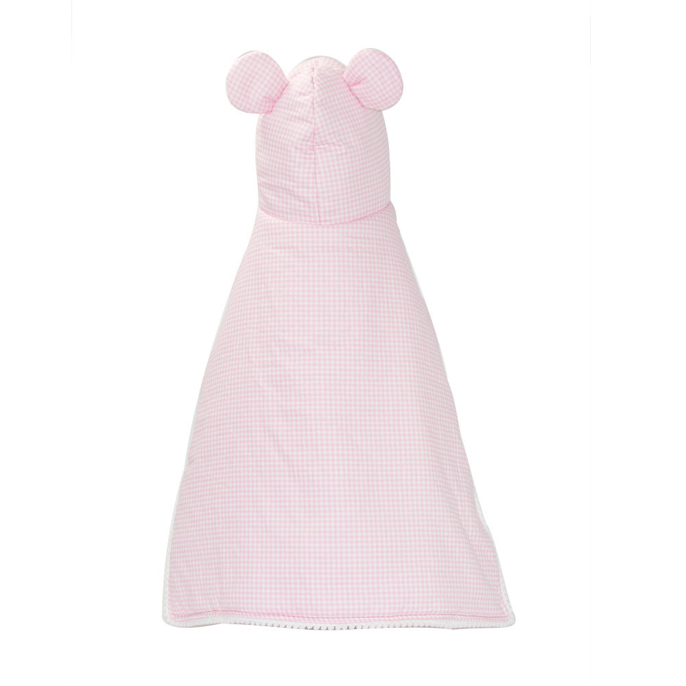 HKM-855891 Cozy Cotton Plaid Dog Cloak - Stylish Pet Cover Quilt in Pink and Blue