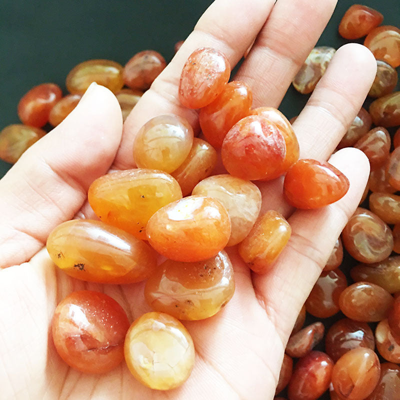 HKM-855891 Natural Carnelian Rough Stone Crystal Gemstone for Decoration, 15-20mm Available in 100g, 500g, 1kg
