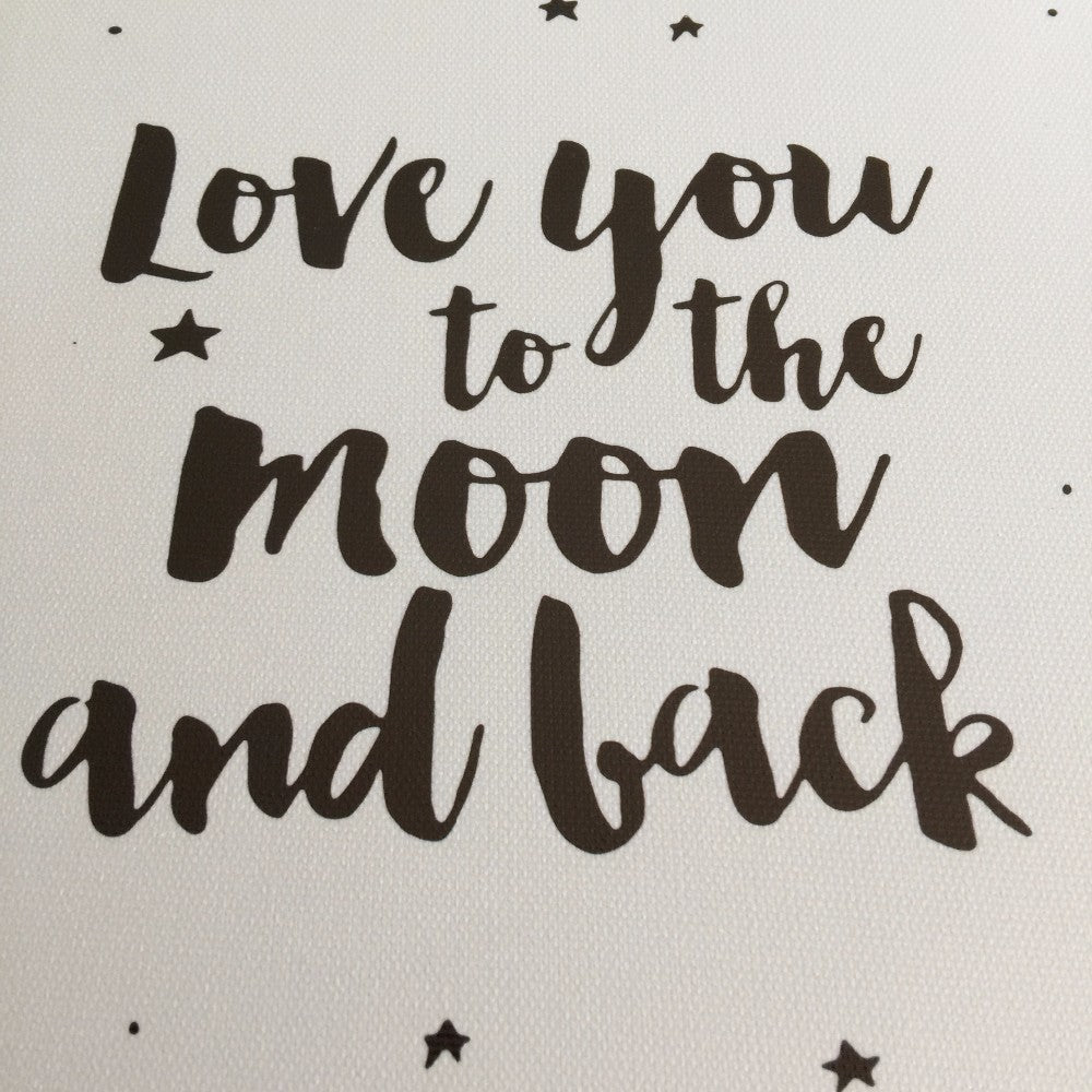 HKM-856147 Love You to the Moon Canvas Wall Art - Modern Oil Painting on Canvas