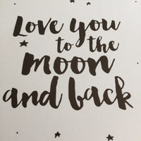 HKM-856147 Love You to the Moon Canvas Wall Art - Modern Oil Painting on Canvas