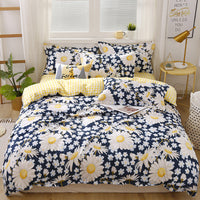 HKM-856211 Four-Piece Polyester Bedding Set with Quilt Cover for Apartment and Dorm Use