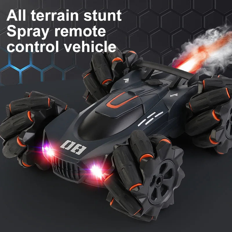 HKM-856211 Remote Control Drift Spray Stunt Car with Music and Lights - 2.4GHz Indoor/Outdoor Electric Vehicle for Ages 5 and Up