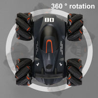 HKM-856211 Remote Control Drift Spray Stunt Car with Music and Lights - 2.4GHz Indoor/Outdoor Electric Vehicle for Ages 5 and Up