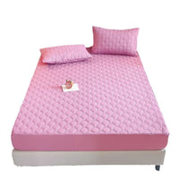 HKM-856211 Waterproof Quilted Fitted Sheet with Pillowcases - Multiple Sizes Available