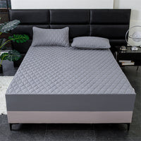 HKM-856211 Waterproof Quilted Fitted Sheet with Pillowcases - Multiple Sizes Available