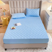 HKM-856211 Waterproof Quilted Fitted Sheet with Pillowcases - Multiple Sizes Available