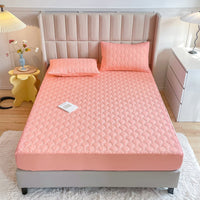 HKM-856211 Waterproof Quilted Fitted Sheet with Pillowcases - Multiple Sizes Available