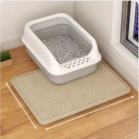 HKM-856403 Double Layer Cat Litter Mat with Anti-Tracking Design - Stain Resistant, Multiple Sizes Available