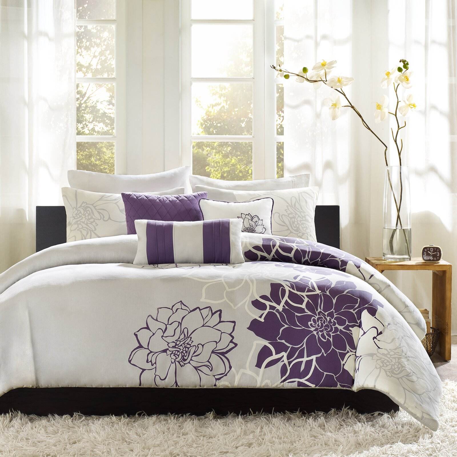 HKM-856531 Solid Color Four-Piece Jacquard Bedding Set in Pure Cotton