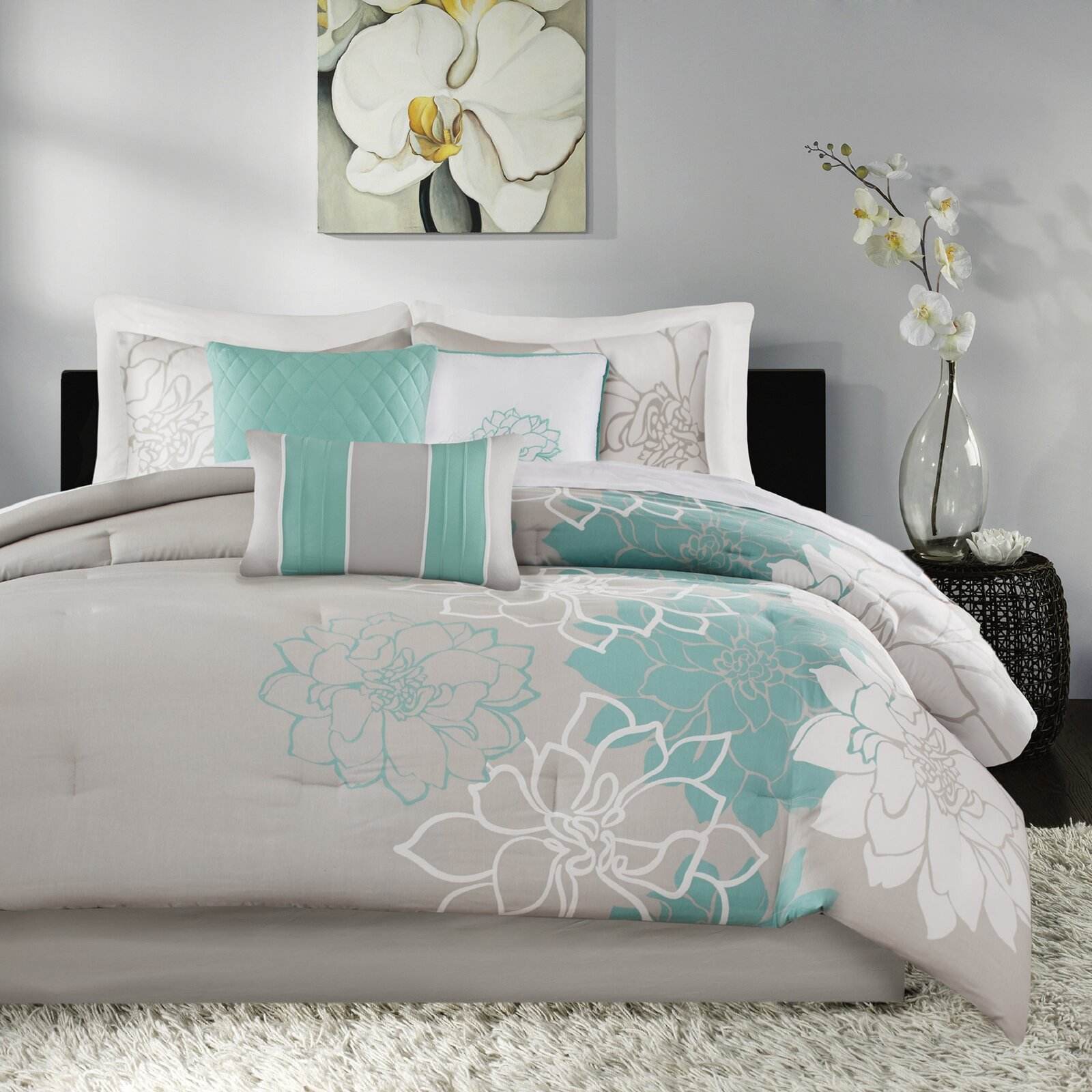 HKM-856531 Solid Color Four-Piece Jacquard Bedding Set in Pure Cotton
