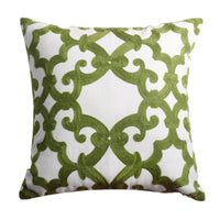 HKM-856595 Geometric Floral Cotton Throw Pillow Cover for Living Room – 45x45cm