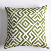 HKM-856595 Geometric Floral Cotton Throw Pillow Cover for Living Room – 45x45cm