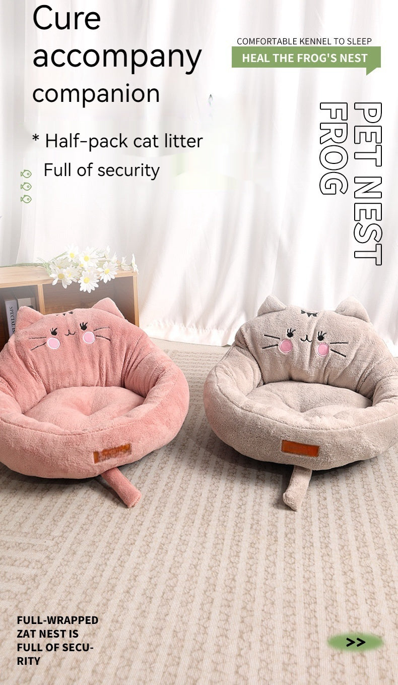 HKM-856915 Big And Small Trending Cartoon Pet Bed Dog Bed Cat Nest
