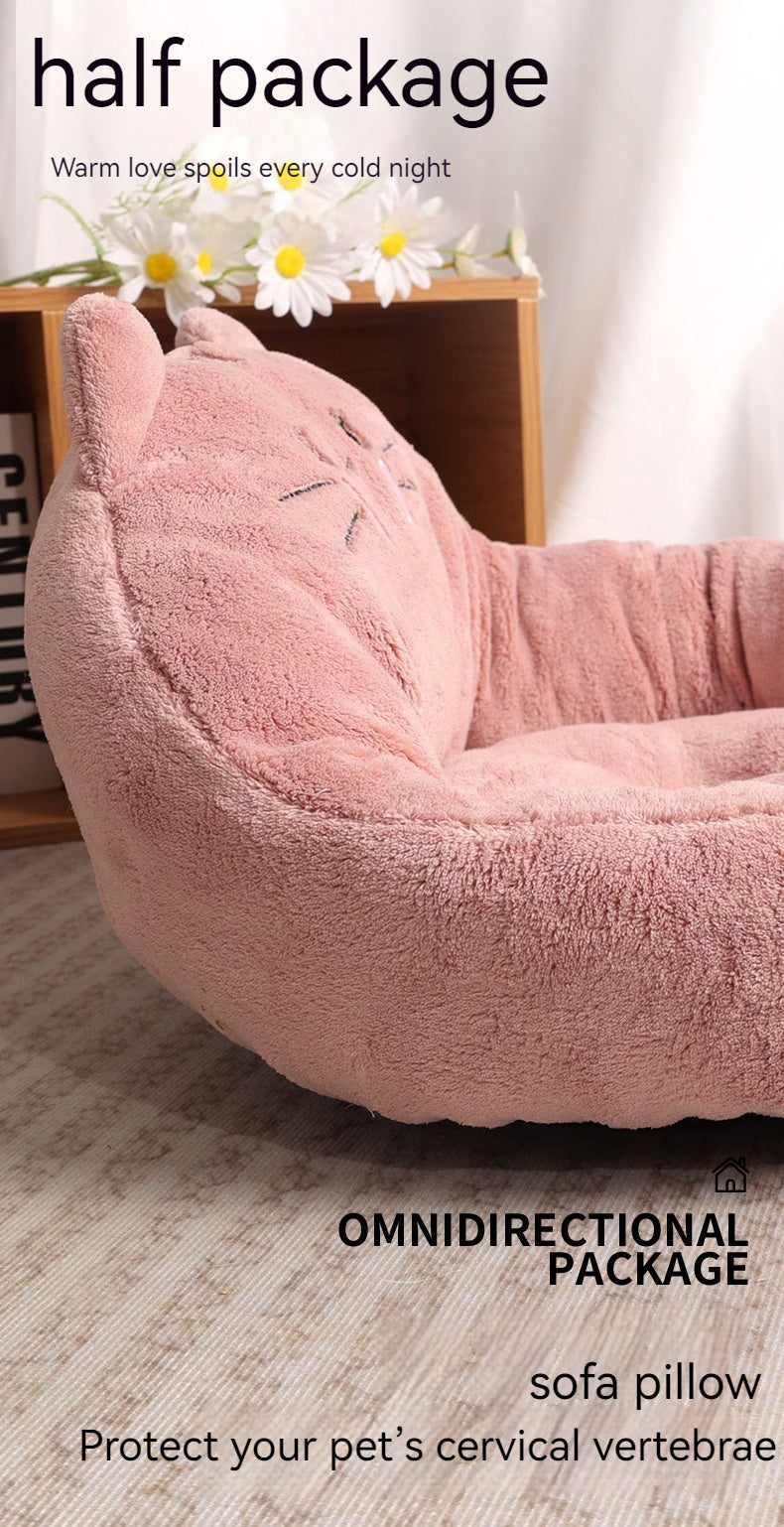 HKM-856915 Big And Small Trending Cartoon Pet Bed Dog Bed Cat Nest