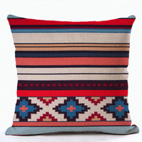 HKM-856915 Bohemian Ethnic Style Fashion Pillowcase - Peach Skin, Short Plush, Linen, 45x45cm