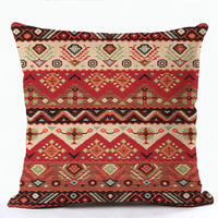 HKM-856915 Bohemian Ethnic Style Fashion Pillowcase - Peach Skin, Short Plush, Linen, 45x45cm