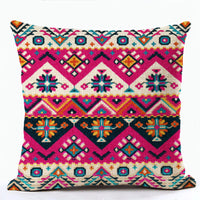 HKM-856915 Bohemian Ethnic Style Fashion Pillowcase - Peach Skin, Short Plush, Linen, 45x45cm