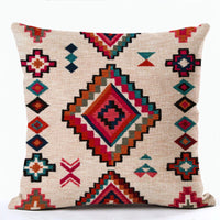 HKM-856915 Bohemian Ethnic Style Fashion Pillowcase - Peach Skin, Short Plush, Linen, 45x45cm