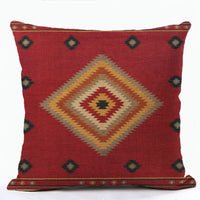 HKM-856915 Bohemian Ethnic Style Fashion Pillowcase - Peach Skin, Short Plush, Linen, 45x45cm