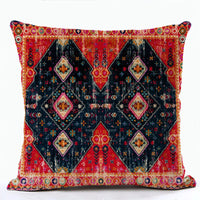 HKM-856915 Bohemian Ethnic Style Fashion Pillowcase - Peach Skin, Short Plush, Linen, 45x45cm
