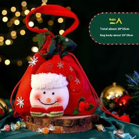 HKM-856979 Christmas Themed Children’s Gift Bags - Plush Candy Packaging in Various Styles