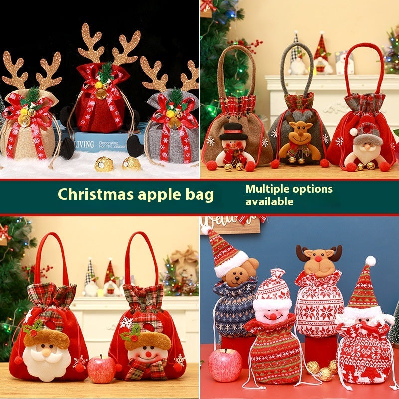 HKM-856979 Christmas Themed Children’s Gift Bags - Plush Candy Packaging in Various Styles